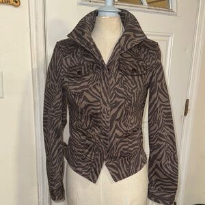 White House Black Market Zebra Print Jacket